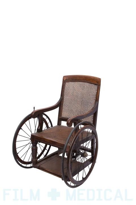 Period dark wood wheelchair